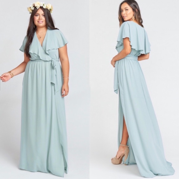 jenn maxi dress silver sage crisp